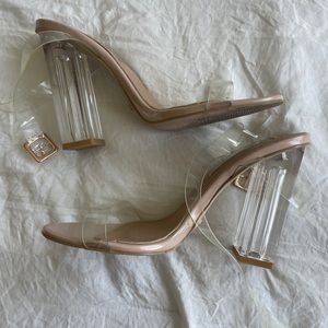 Clear heels